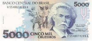 5000 Cruzeiros 1990